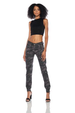 Jenn Camo Mid Rise Joggers 30" Inseam