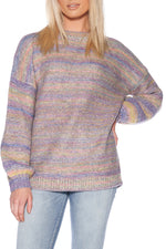 Mila Oversized Rainbow Marl Sweater
