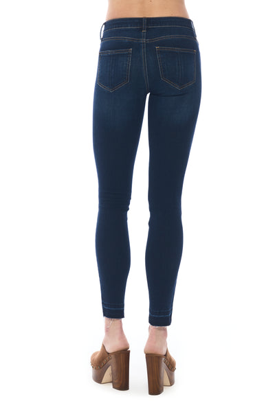 Ashley Dark Wash Release Hem Skinny – Prosperity Denim